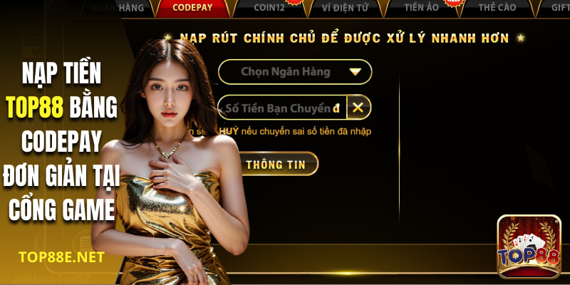 Nạp bằng Codepay đơn giản tại cổng game